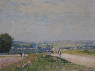 Het pad van Montbuisson naar Louveciennes door Alfred Sisley